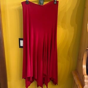 Sympli Asymmetrical Red Skirt